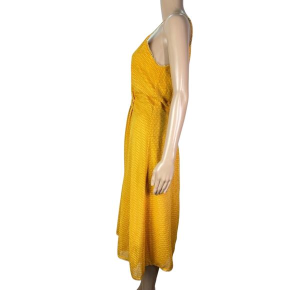 Revolve x House of Harlow 1960 Ines Pleated V-Neck Yellow Midi Dress - Picture 3 of 12